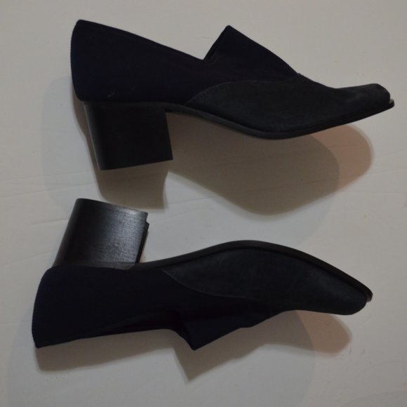 FABIANELLI Italy Leather/Fabric Upper Synthetic Sole Black SlipOn Shoes 7 1/2 M - Picture 1 of 7